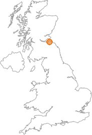 map showing location of Drem, East Lothian