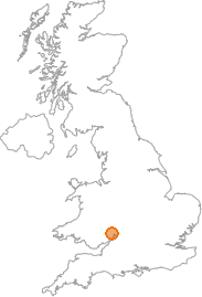 map showing location of Drybrook, Gloucestershire