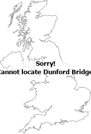 map showing location of Dunford Bridge, South Yorkshire