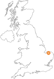 map showing location of Dunton, Norfolk