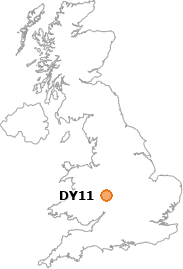 map showing location of DY11