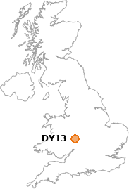 map showing location of DY13