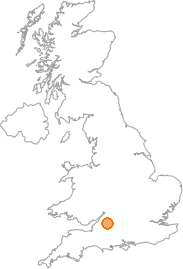 map showing location of Dyrham, South Gloucestershire