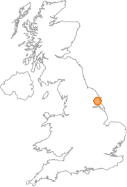 map showing location of Eastburn, E Riding of Yorkshire
