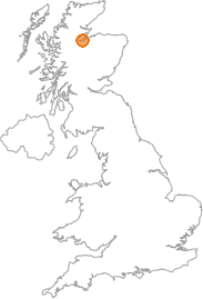 map showing location of Easter Suddie, Highland