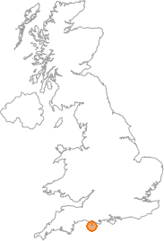 map showing location of Easton, Dorset