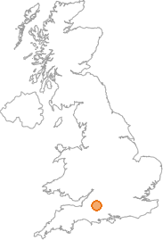 map showing location of Edington, Wiltshire