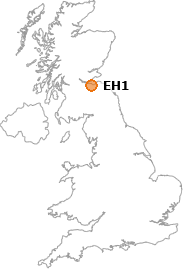 map showing location of EH1