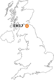 map showing location of EH17