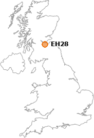 map showing location of EH28