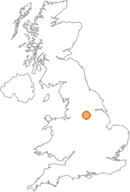 map showing location of Elsecar, South Yorkshire