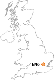 map showing location of EN6