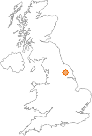 map showing location of Flaxton, North Yorkshire