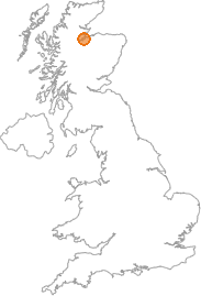 map showing location of Fortrose, Highland