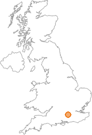 map showing location of Frimley Green, Surrey