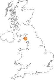 map showing location of Frizington, Cumbria
