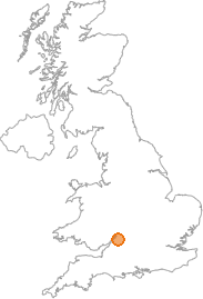 map showing location of Frocester, Gloucestershire