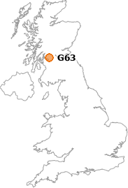 map showing location of G63