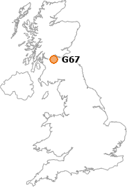 map showing location of G67