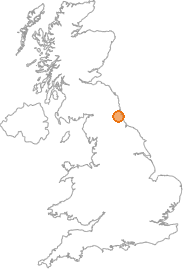 map showing location of Gateshead, Tyne and Wear