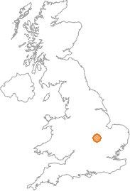 map showing location of Geddington, Northamptonshire