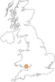 map showing location of Gelligaer, Caerphilly