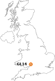 map showing location of GL14