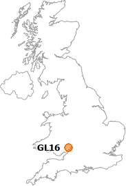 map showing location of GL16