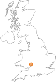 map showing location of Glasshouse Hill, Gloucestershire