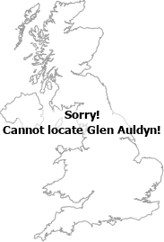 map showing location of Glen Auldyn, Isle of Man