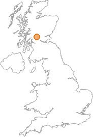 map showing location of Glenbeich, Stirling