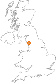 map showing location of Grange-over-Sands, Cumbria