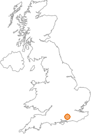 map showing location of Grayshott, Hampshire