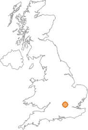 map showing location of Great Missenden, Buckinghamshire