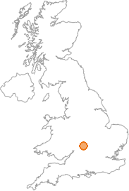 map showing location of Great Wolford, Warwickshire
