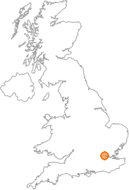 map showing location of Hackney Marshes, Greater London