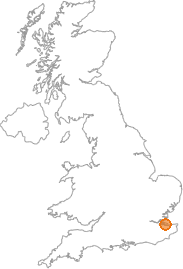 map showing location of Halfway Houses, Kent
