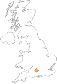 map showing location of Ham, Wiltshire