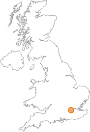 map showing location of Ham, Greater London