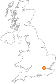 map showing location of Harrow on the Hill, Greater London