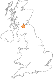 map showing location of Hartwood, North Lanarkshire