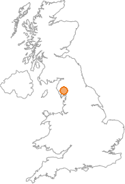 map showing location of Hawkshead, Cumbria