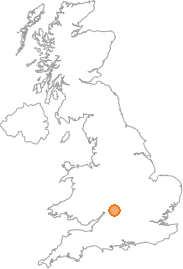 map showing location of Hazleton, Gloucestershire