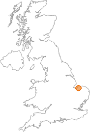 map showing location of Heacham, Norfolk