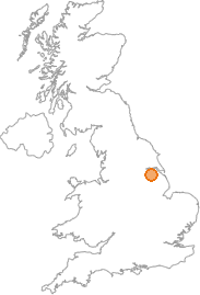 map showing location of Hibaldstow, North Lincolnshire