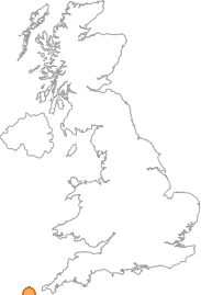 map showing location of Higher Town, Isles of Scilly