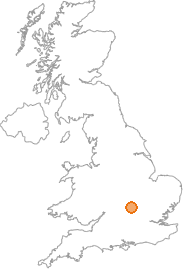 map showing location of Hillesden, Buckinghamshire