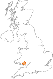 map showing location of Hirwaun, Rhondda Cynon Taff