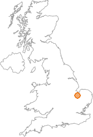 map showing location of Holly End, Norfolk