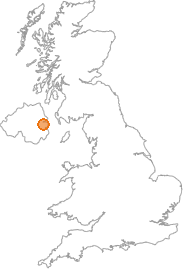 map showing location of Hollywood, County Down